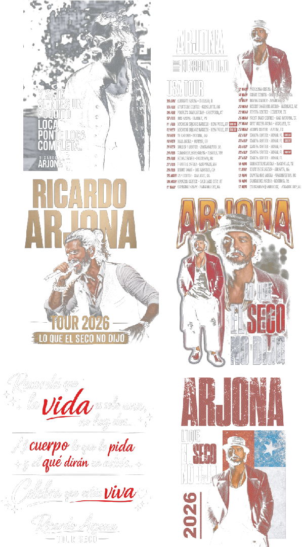 Dtf textil - Ricardo arjona, el seco 1