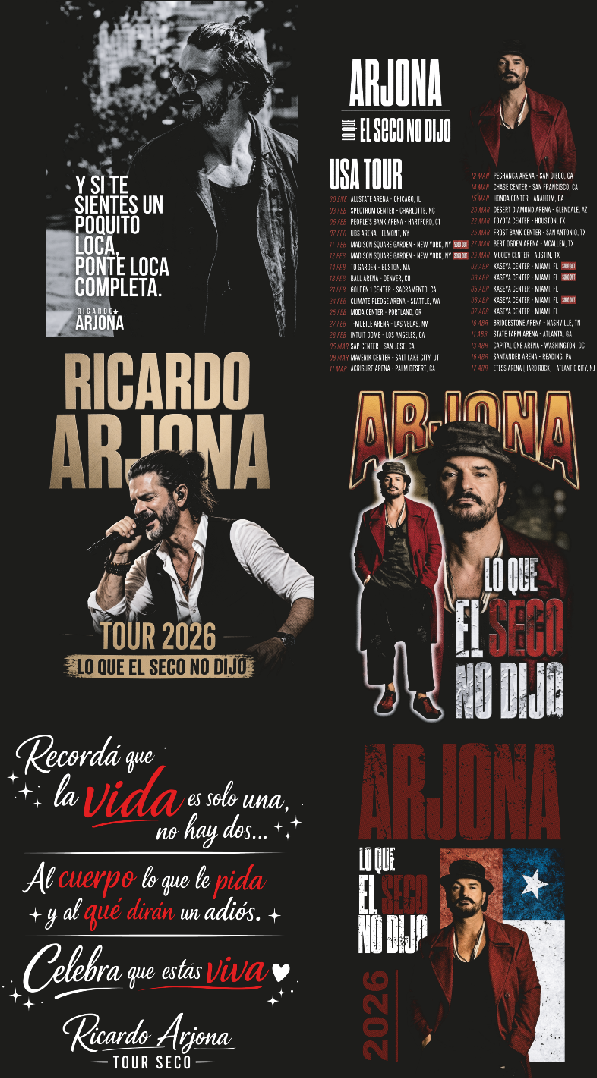 Dtf textil - Ricardo arjona, el seco 1