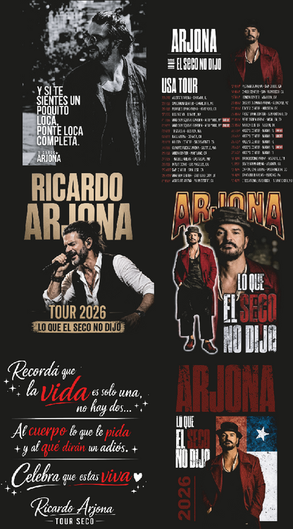 Dtf textil - Ricardo arjona, el seco 1