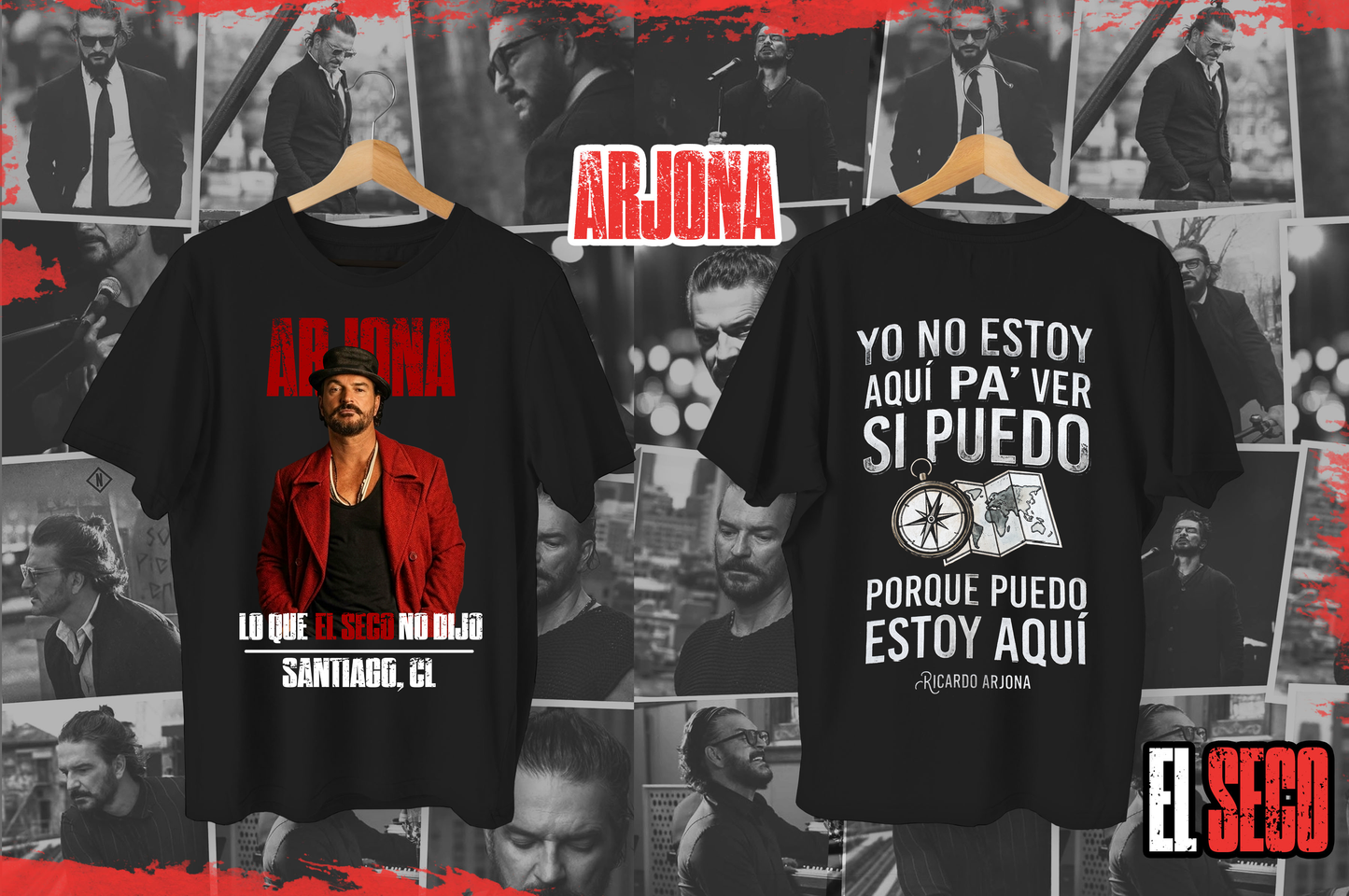 Polera Ricardo Arjona - El seco Santiago