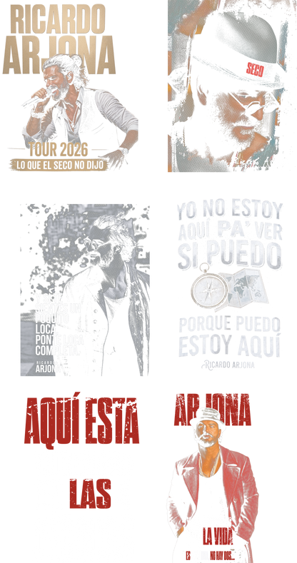 Dtf textil - Ricardo arjona, el seco 2