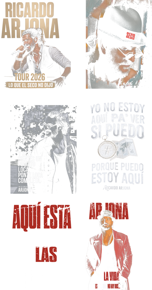 Dtf textil - Ricardo arjona, el seco 2