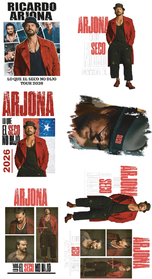 Dtf textil - Ricardo arjona, el seco 4